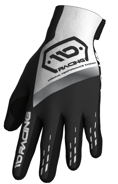 110 RACING // SE25 TENACITY GLOVE - WHITE/GREY