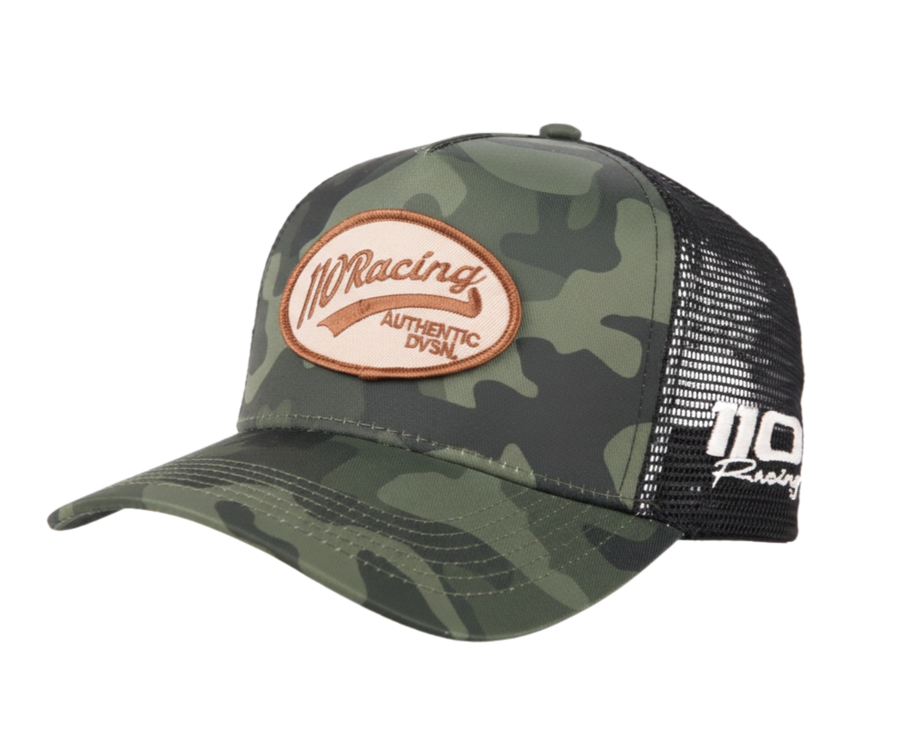 110 RACING // HERITAGE TRUCKER HAT - CAMO