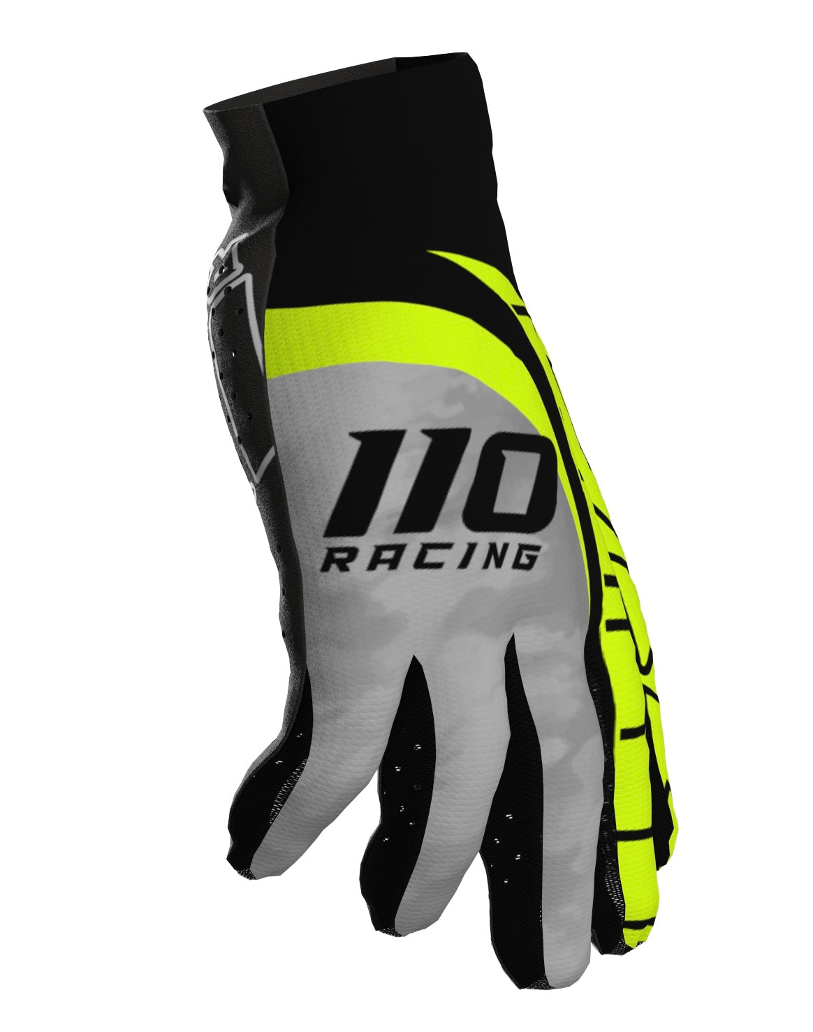 110 RACING // SE24 PRODIGY YOUTH GLOVE - BLACK/GREY/FLO