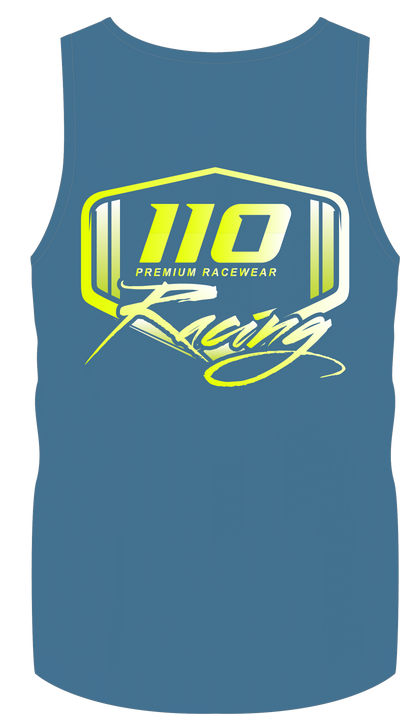 110 RACING // LUXURY TANK ADULT UNISEX - BLUE/FLO