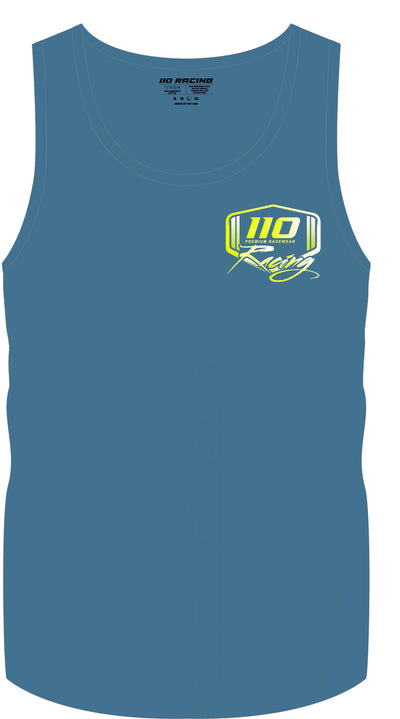 110 RACING // LUXURY TANK ADULT UNISEX - BLUE/FLO