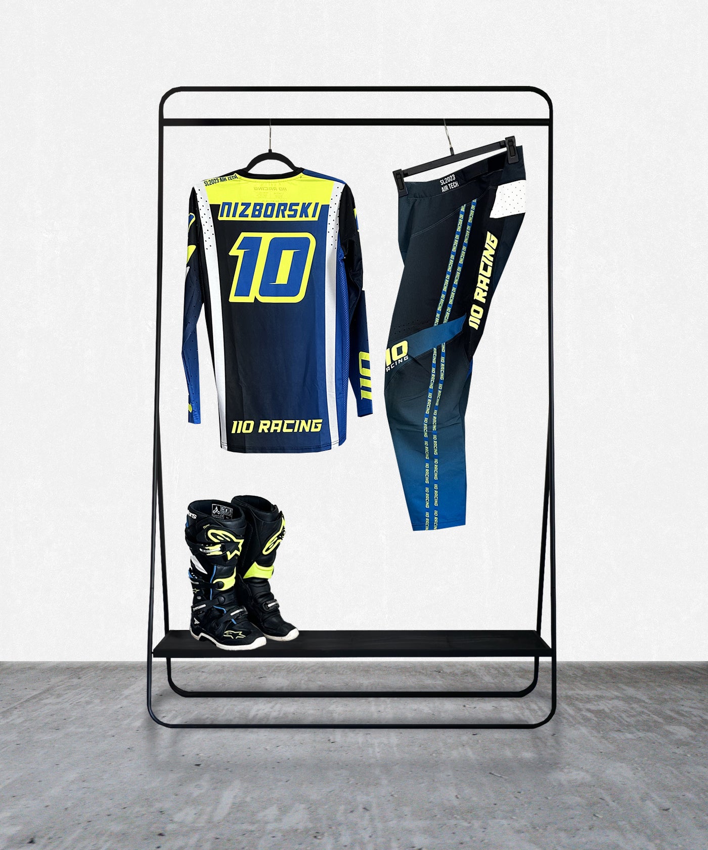 110 RACING // SL23 AIR TECH YOUTH PANT - BLUE/FLO