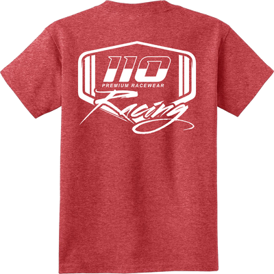 110 RACING // HEATHER RED TEE YOUTH