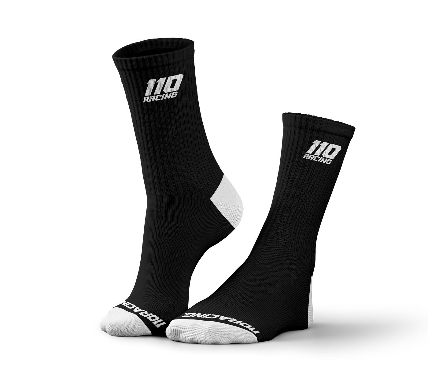 110 RACING // CLASSIC RACING STYLE CREW SOCKS - 2 PACK