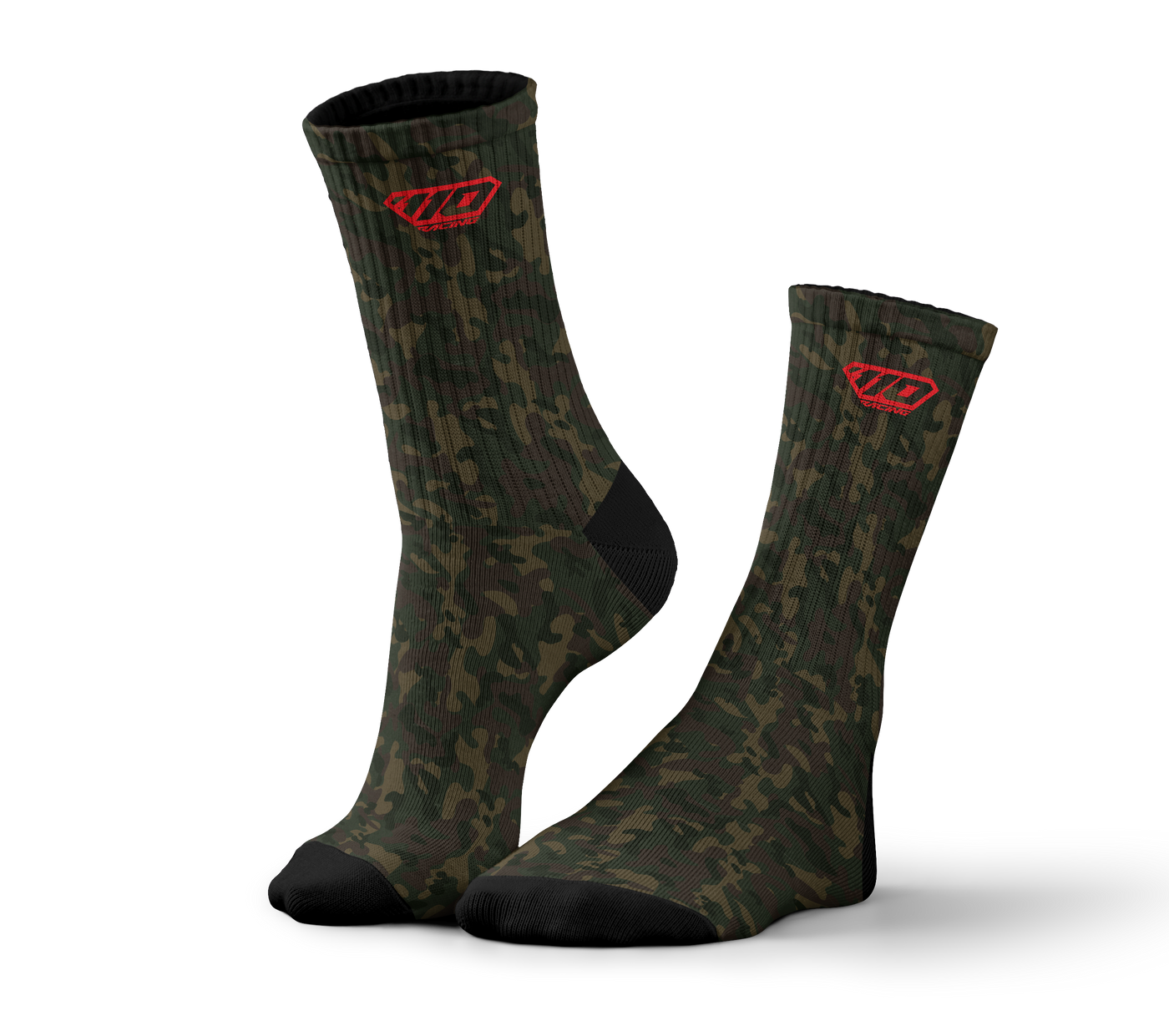 110 RACING // CAMO STAPLE CREW SOCKS - 2 PACK