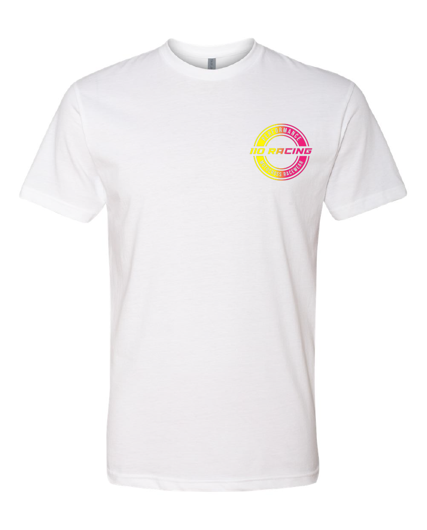 110 RACING // WHITE FOUNTAIN TEE ADULT