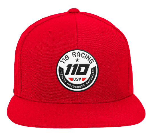110 RACING // SNAPBACK CLASSIC PERFORMANCE HAT - RED