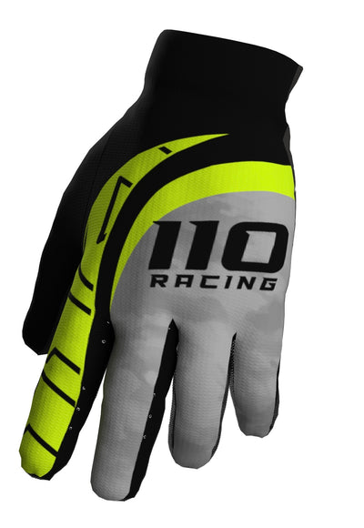 110 RACING // SE24 PRODIGY YOUTH GLOVE - BLACK/GREY/FLO