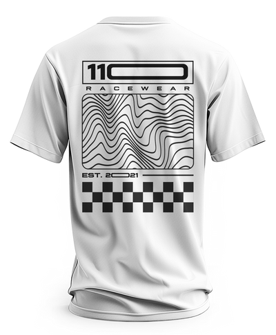 110 RACING // MOMENTUM TEE – ADULT WHITE