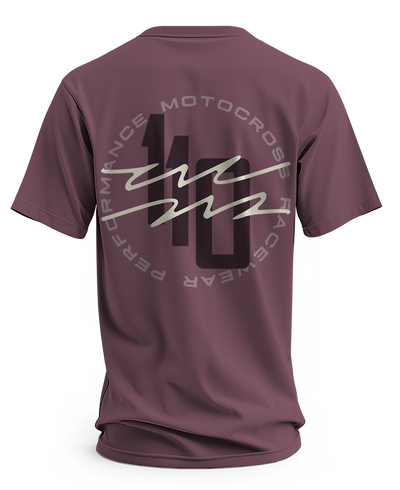 110 RACING // MOTO APEX TEE – ADULT DEEP MAROON