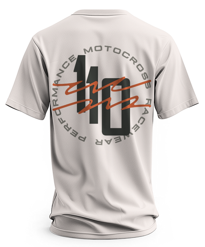110 RACING // MOTO APEX TEE – ADULT STONE IVORY