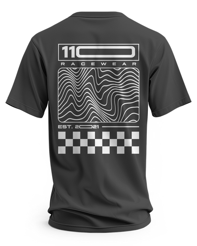 110 RACING // MOMENTUM TEE – ADULT SMOKE GREY