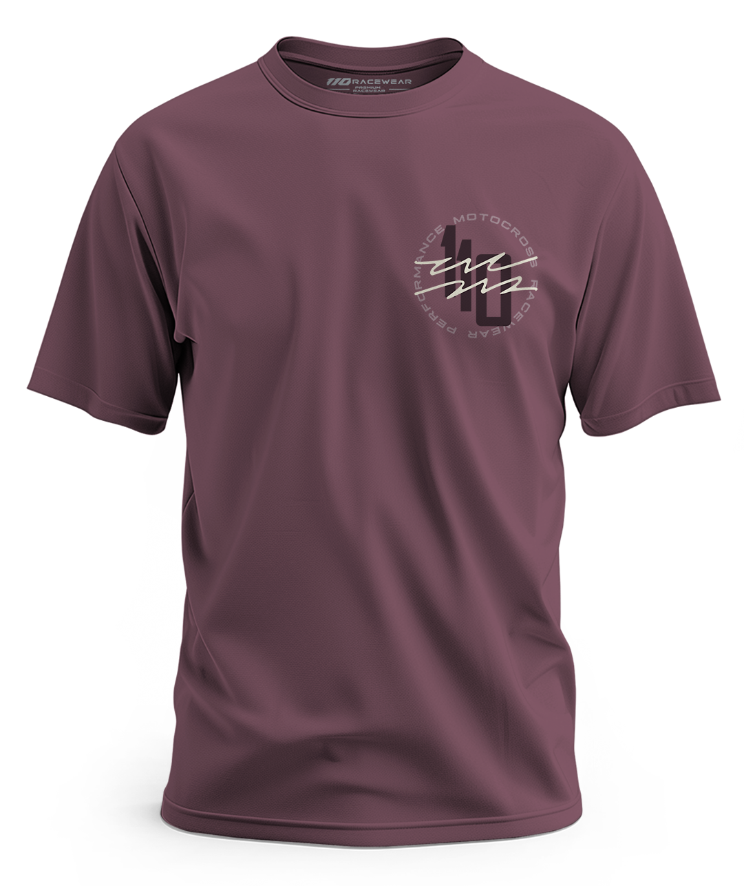 110 RACING // MOTO APEX TEE – ADULT DEEP MAROON