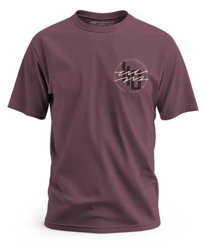 110 RACING // MOTO APEX TEE – ADULT DEEP MAROON