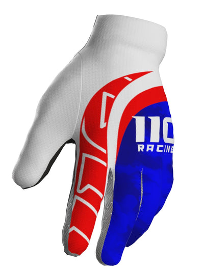 110 RACING // SE24 PRODIGY GLOVE - RED/WHITE/BLUE