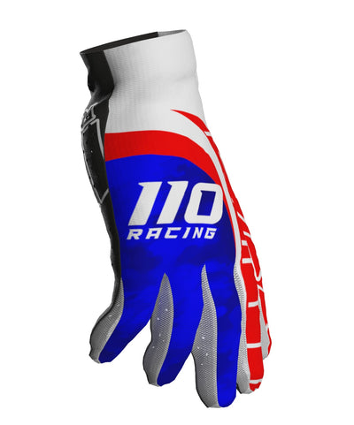 110 RACING // SE24 PRODIGY GLOVE - RED/WHITE/BLUE