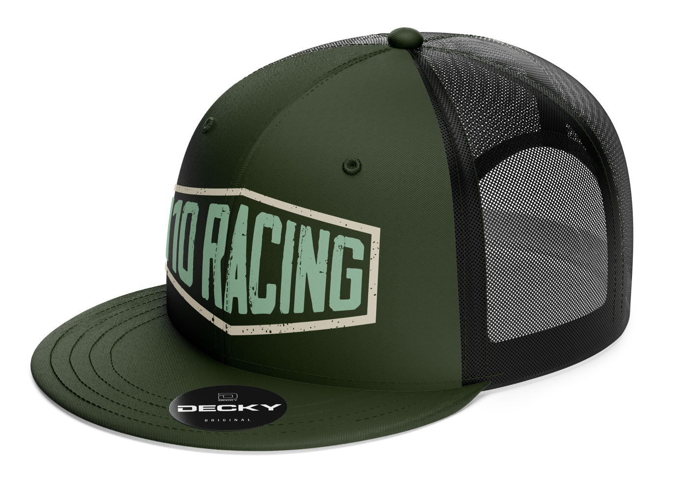 110 RACING // CLASSIC SNAPBACK TRUCKER HAT - OLIVE