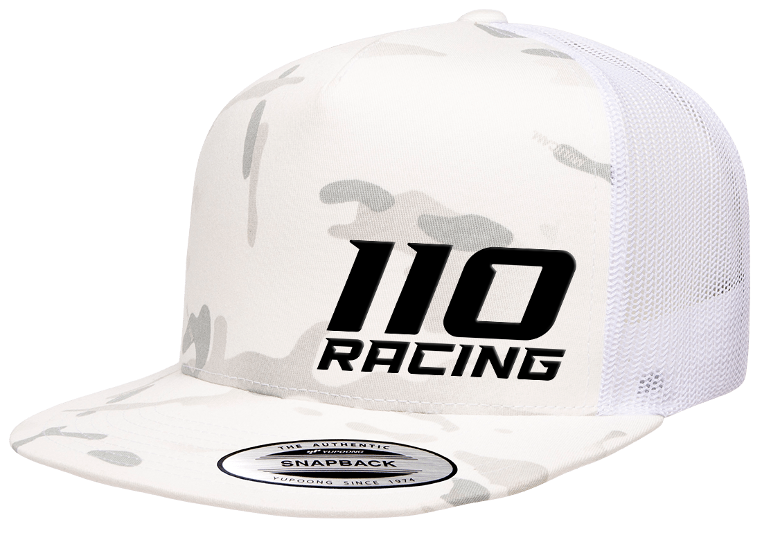 110 RACING // SNAPBACK WHITE CAMO HAT