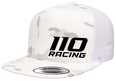 110 RACING // SNAPBACK WHITE CAMO HAT