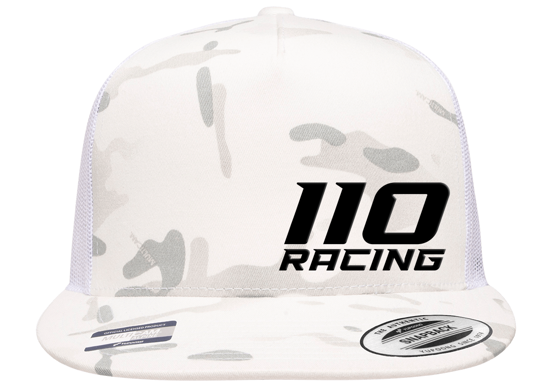 110 RACING // SNAPBACK WHITE CAMO HAT