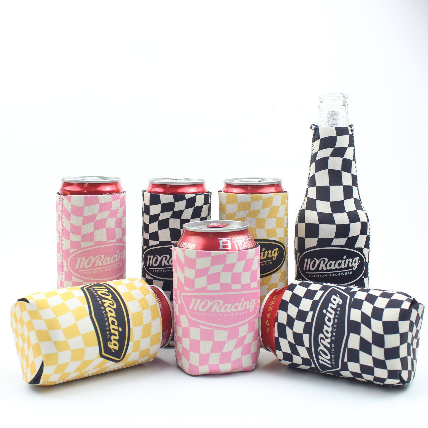 110 RACING // NEOPRENE CAN KOOZIE - YELLOW