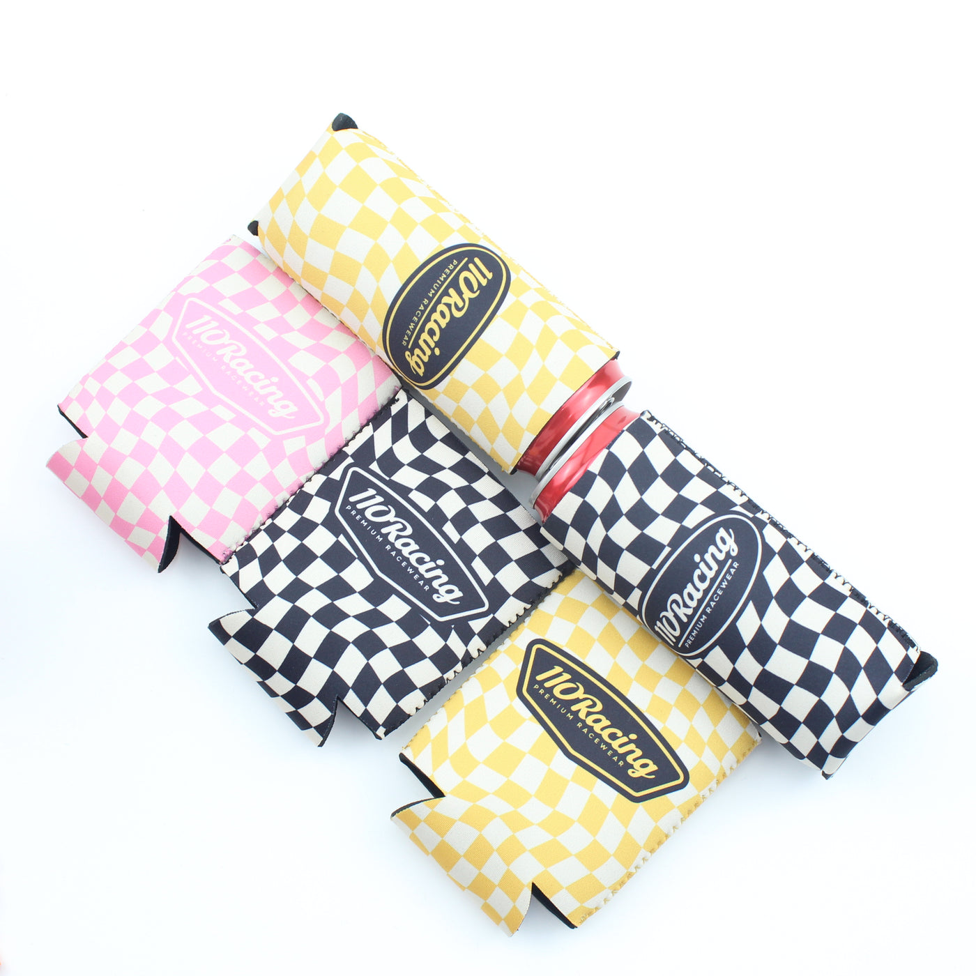 110 RACING // NEOPRENE CAN KOOZIE - YELLOW
