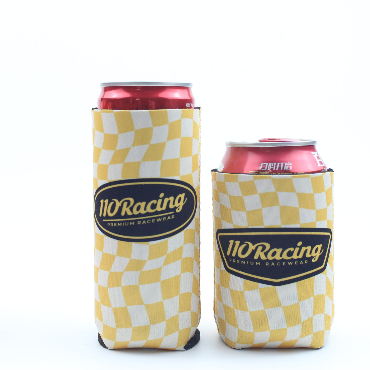 110 RACING // NEOPRENE CAN KOOZIE - YELLOW