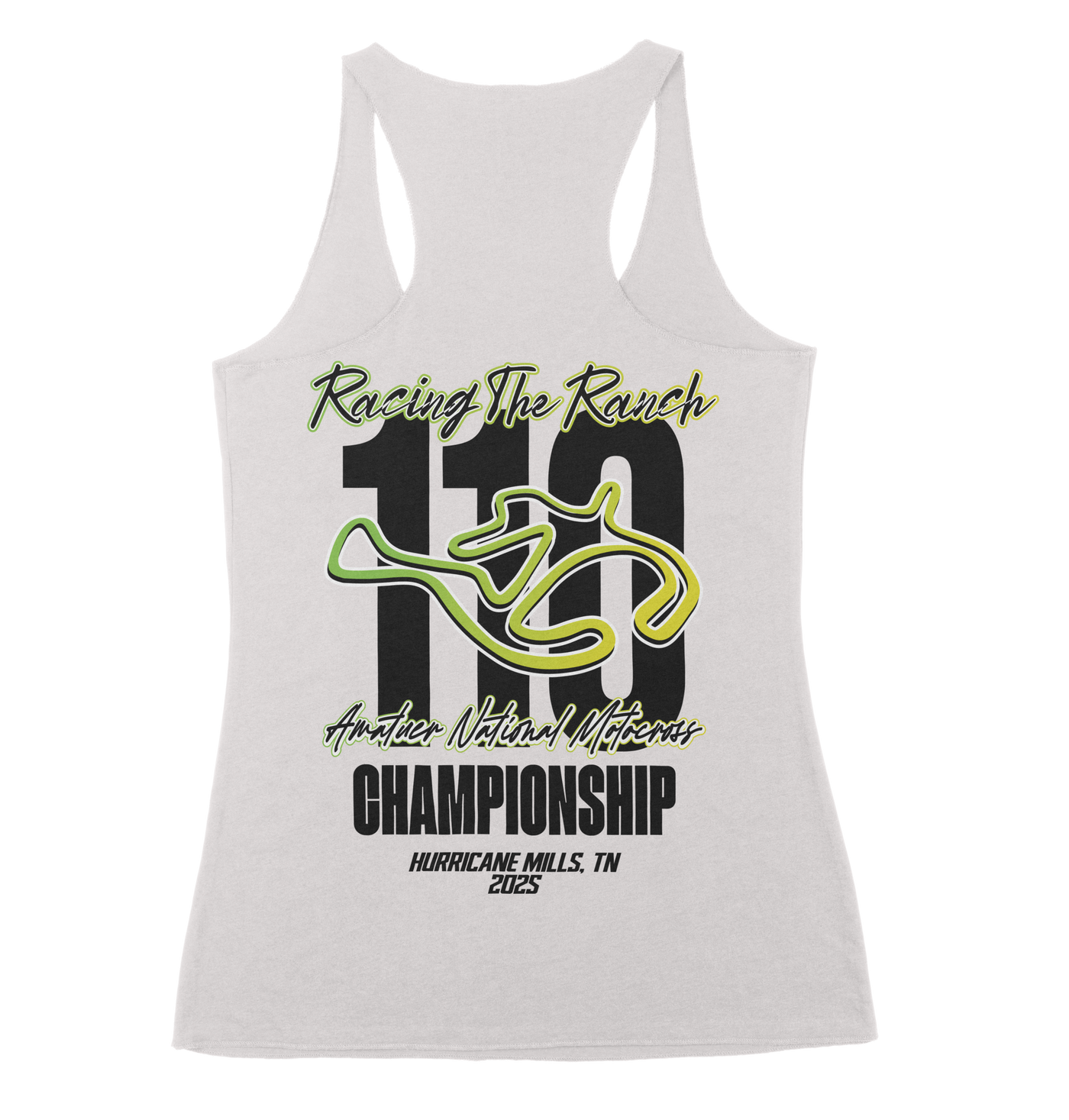 110 RACING // LL25 STAPLE LADIES TANK - WHITE