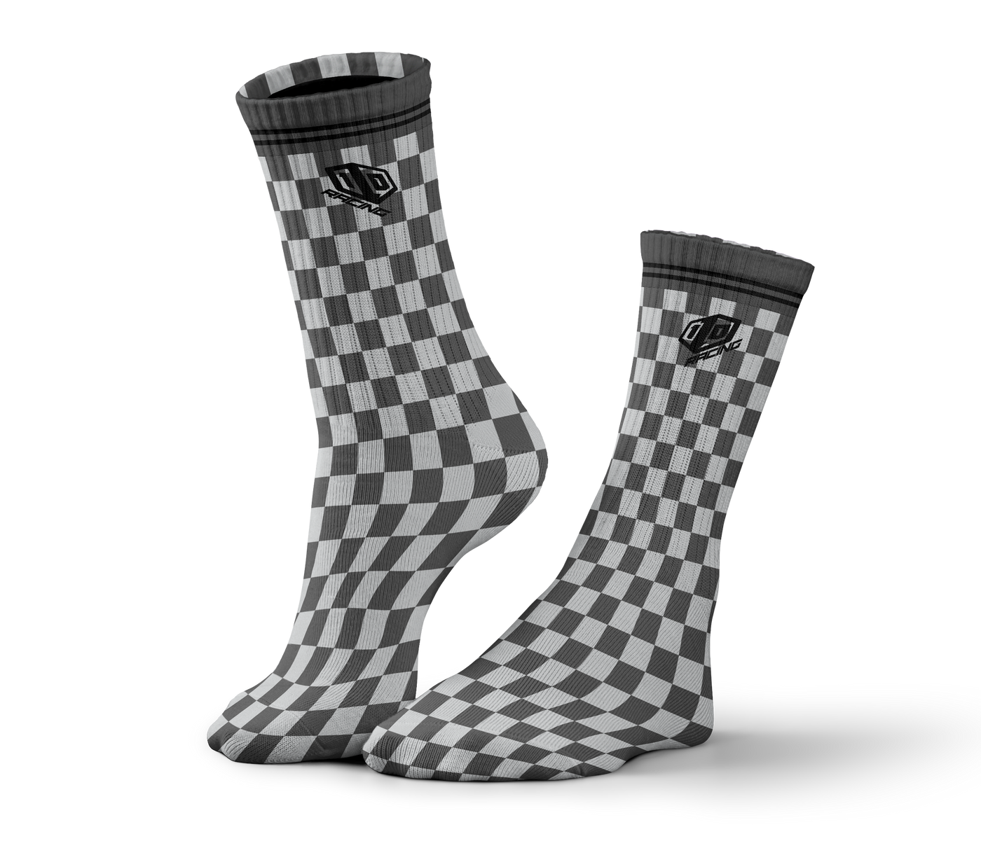110 RACING // CHECKER COMFORT CREW SOCKS - 2 PACK