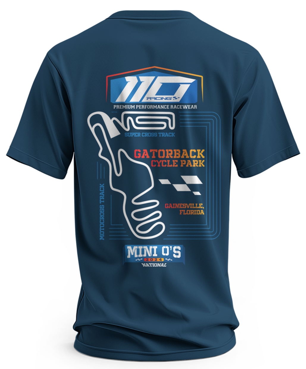 110 RACING // MINI O'S 2024 TEE TEAL - ADULT