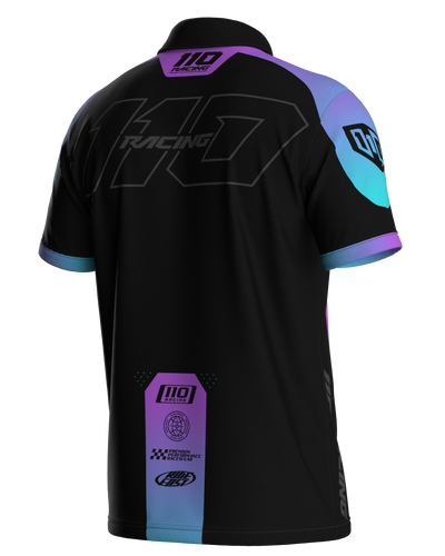 110 RACING // TECHART PIT POLO - TEAL/PURPLE