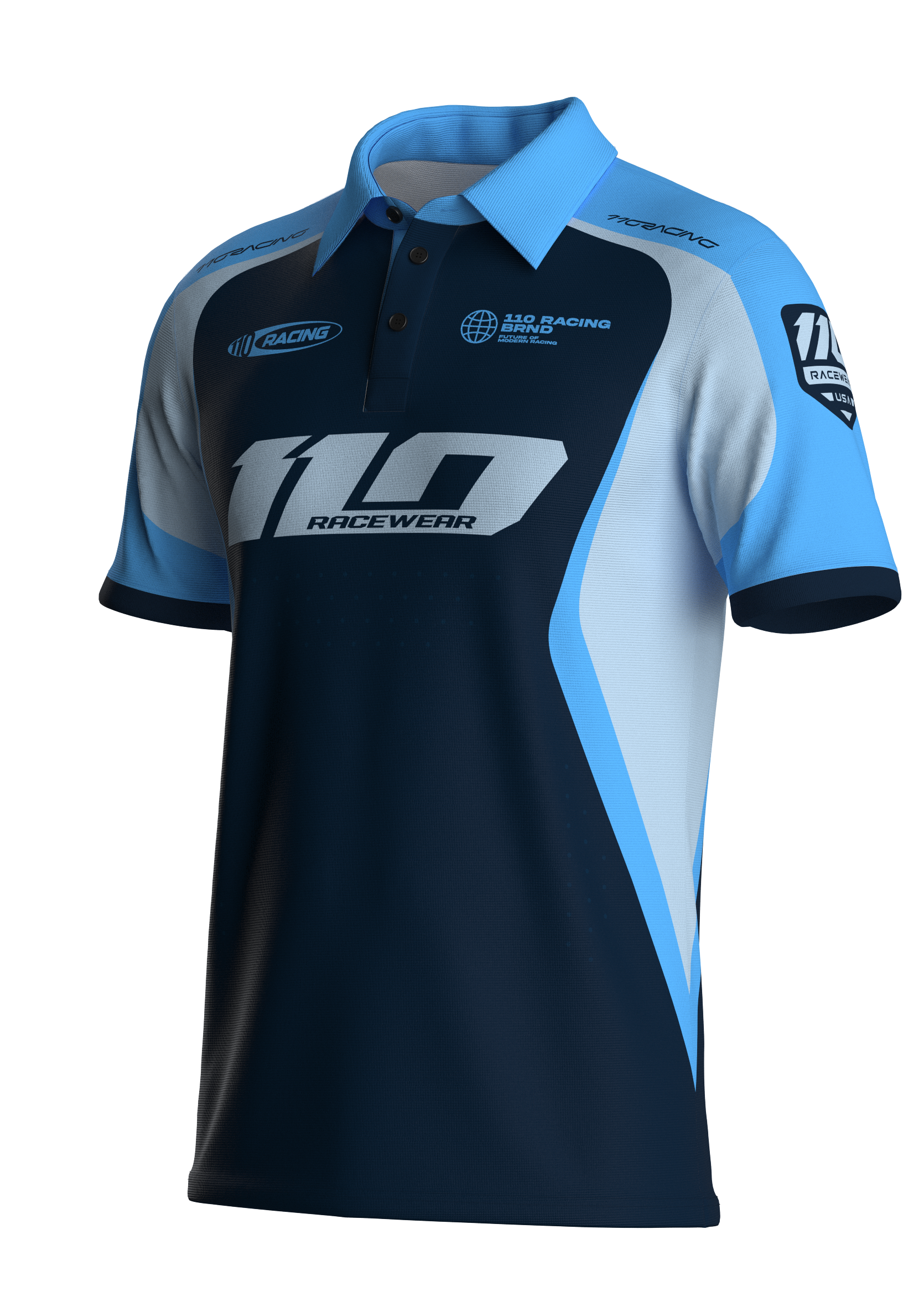 110 RACING // SUMMIT PERFORMANCE POLO - ALPINE NAVY – 110Racing