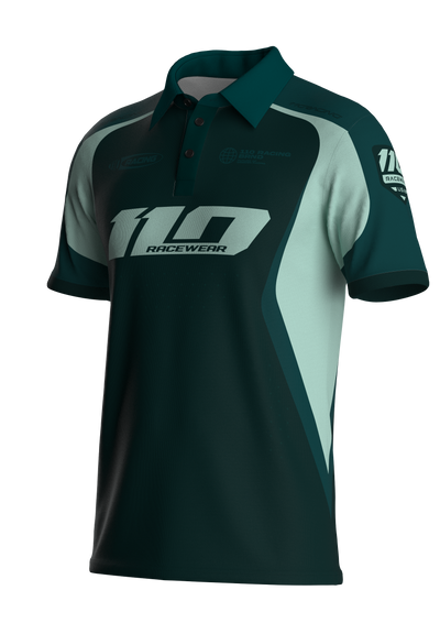 110 RACING // SUMMIT PERFORMANCE POLO - SEAFOAM