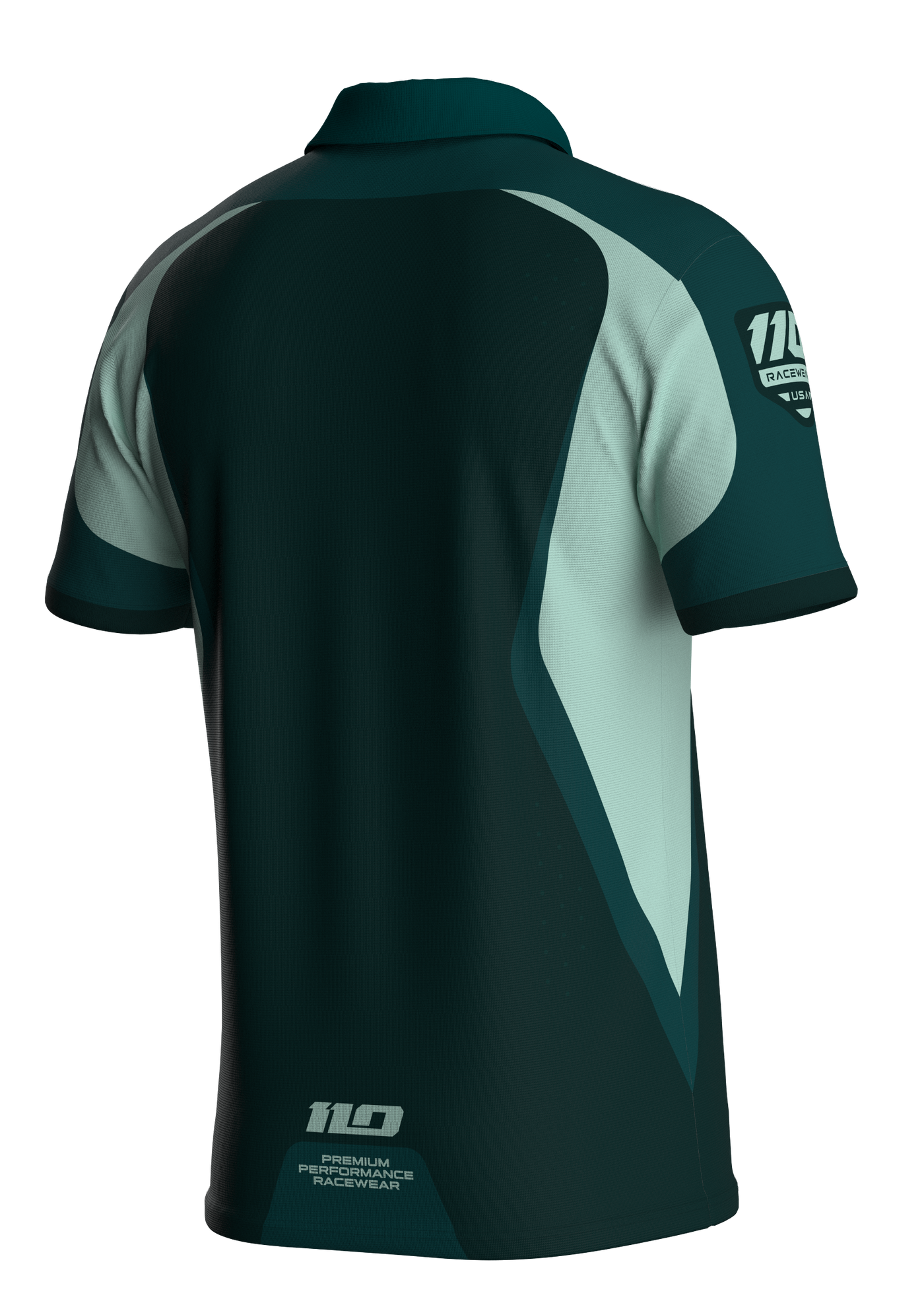 110 RACING // SUMMIT PERFORMANCE POLO - SEAFOAM