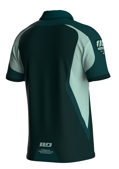 110 RACING // SUMMIT PERFORMANCE POLO - SEAFOAM