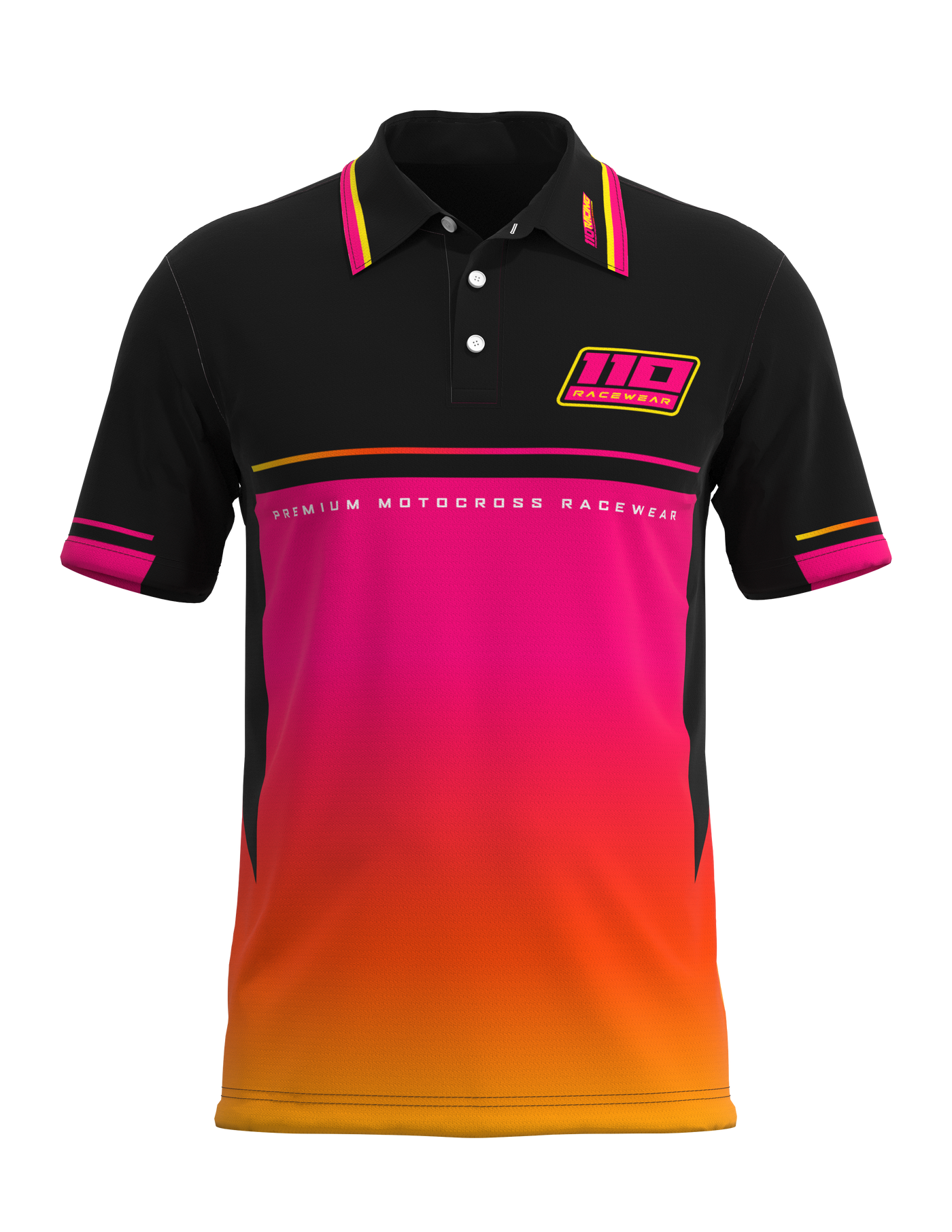 110 RACING // CUSTOM PIT POLO SUNSET – 110Racing - Main Image