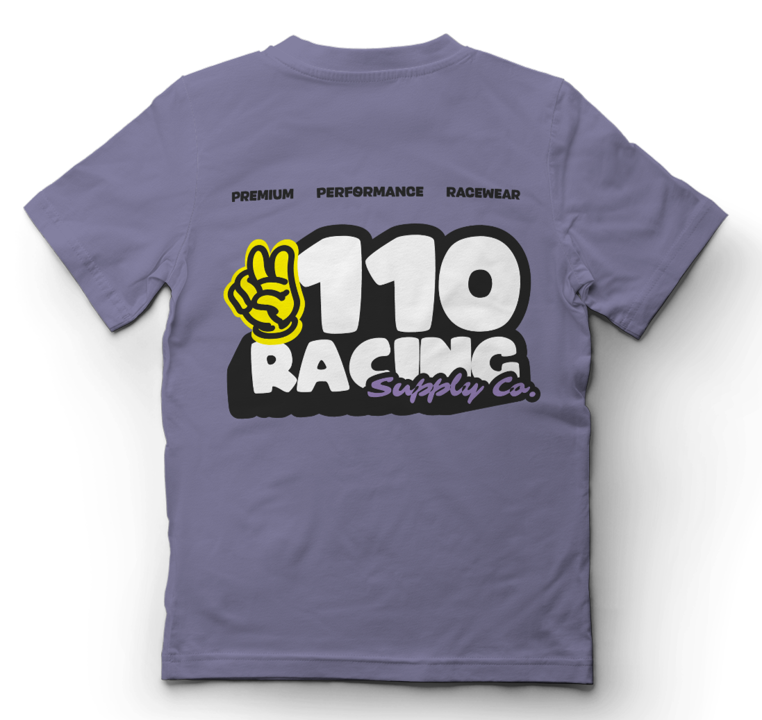 110 RACING // YOUTH RETRO SUMMER TEE - PLUM