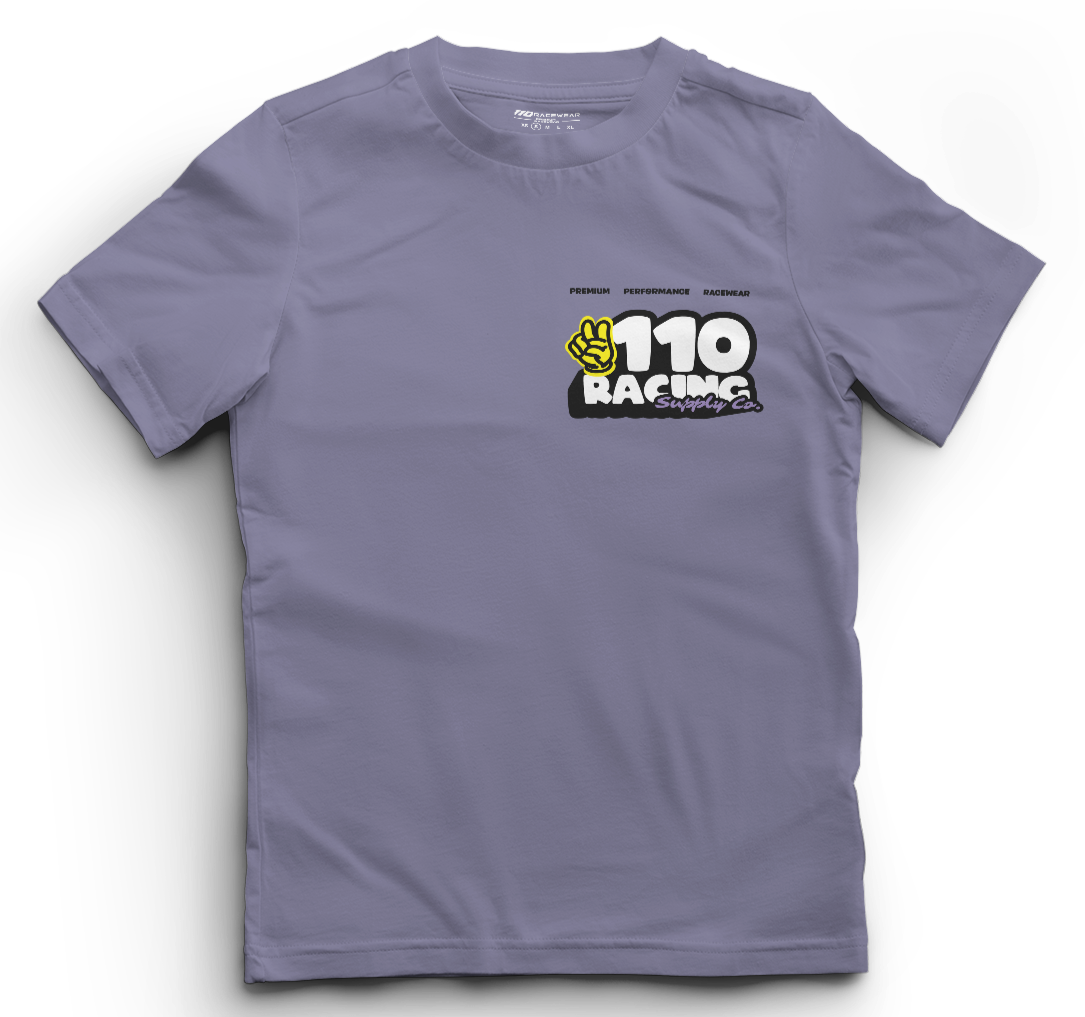 110 RACING // YOUTH RETRO SUMMER TEE - PLUM