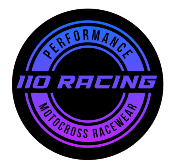 110 RACING // FOUNTAIN ROUND STICKER - PURPLE