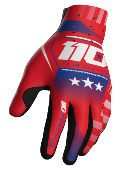 110 RACING // PR26 REDBUD FREEDOM YOUTH GLOVE - RED