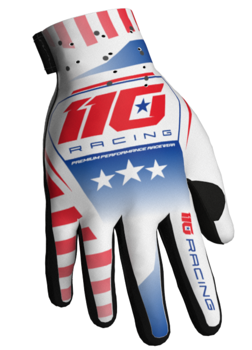 110 RACING // PR26 REDBUD FREEDOM GLOVE - WHITE