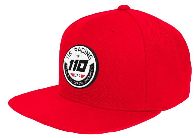 110 RACING // SNAPBACK CLASSIC PERFORMANCE HAT - RED