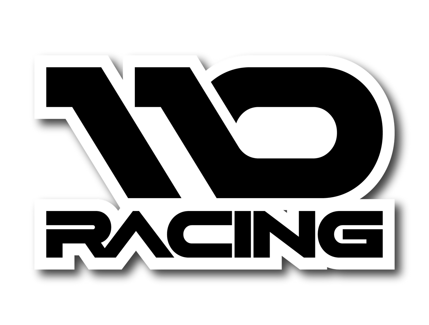 110 RACING // ELITE STICKER - BLACK/WHITE