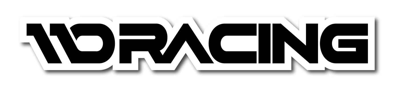 110 RACING // PERFORMANCE STICKER - BLACK/WHITE