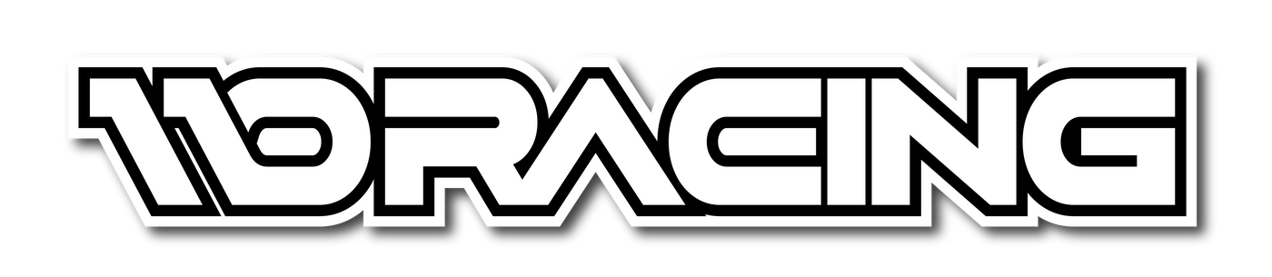 110 RACING // PERFORMANCE STICKER - WHITE/BLACK