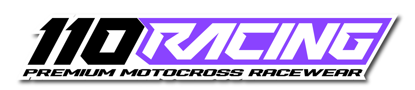 110 RACING // FACTORY STICKER - BLACK/PURPLE