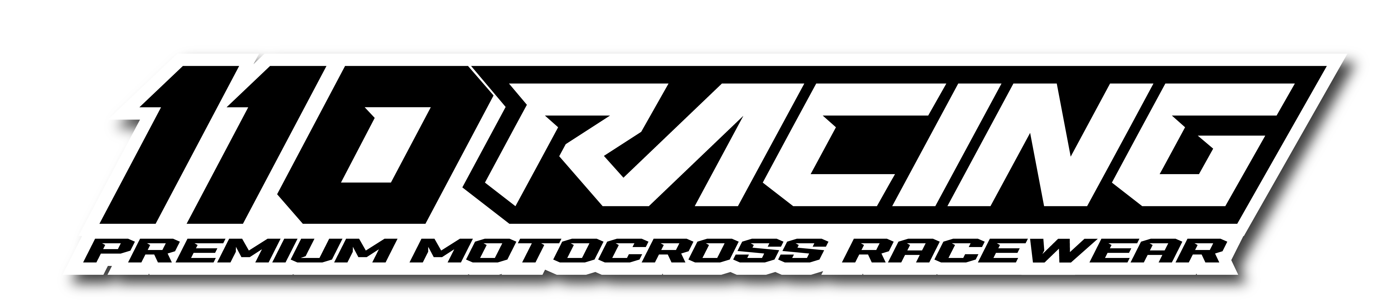 110 RACING // FACTORY STICKER - BLACK/WHITE – 110Racing