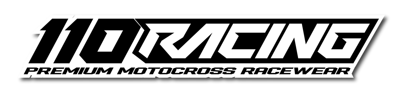 110 RACING // FACTORY STICKER - BLACK/WHITE