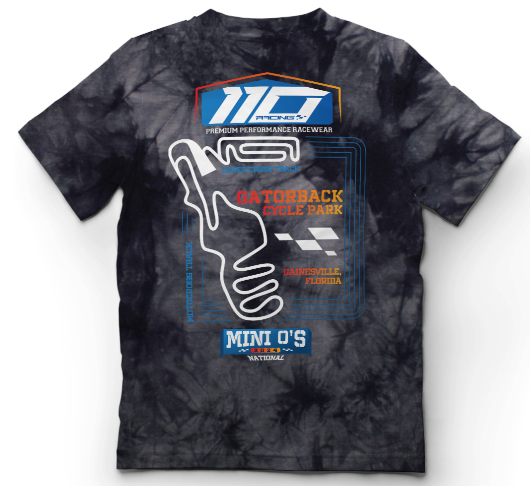 110 RACING // MINI O'S TEE YOUTH - SMOKE TIE-DYE
