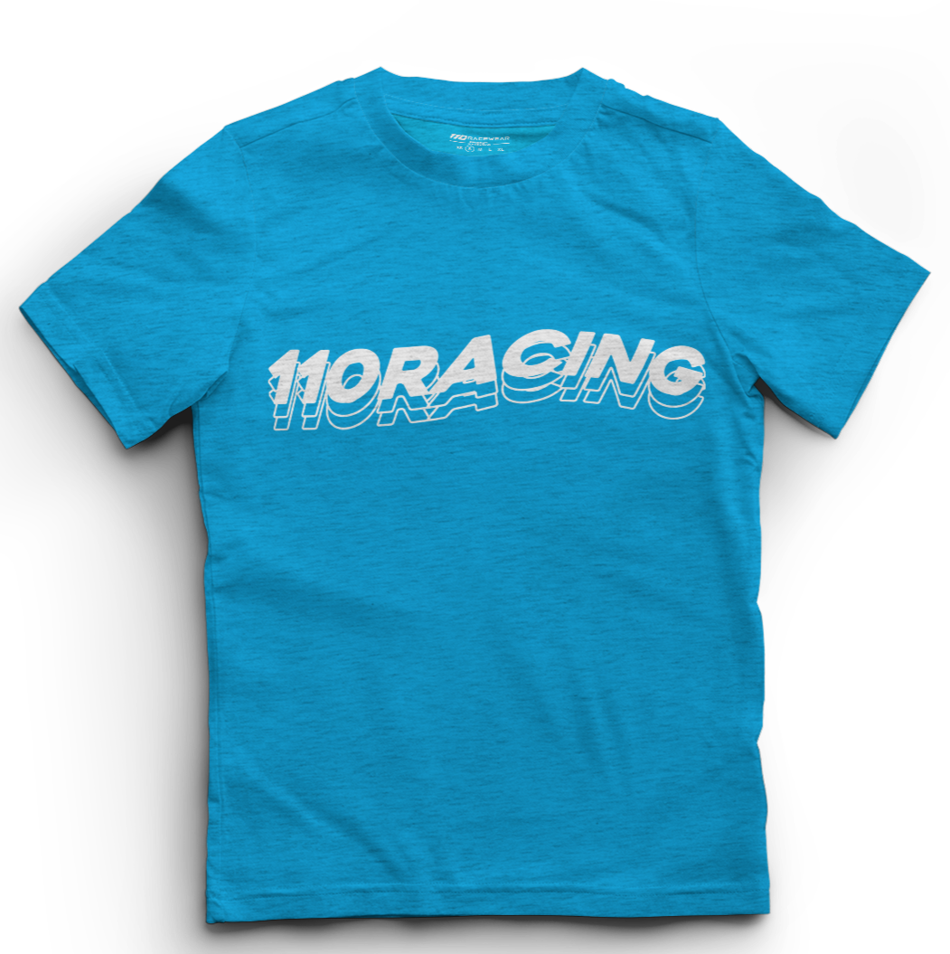 110 RACING // CLASSIC SPRING TEE YOUTH - CYAN